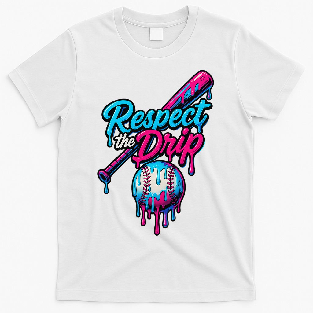 Baseball Drip Home Plate Sports Respect The Drip T-Shirt