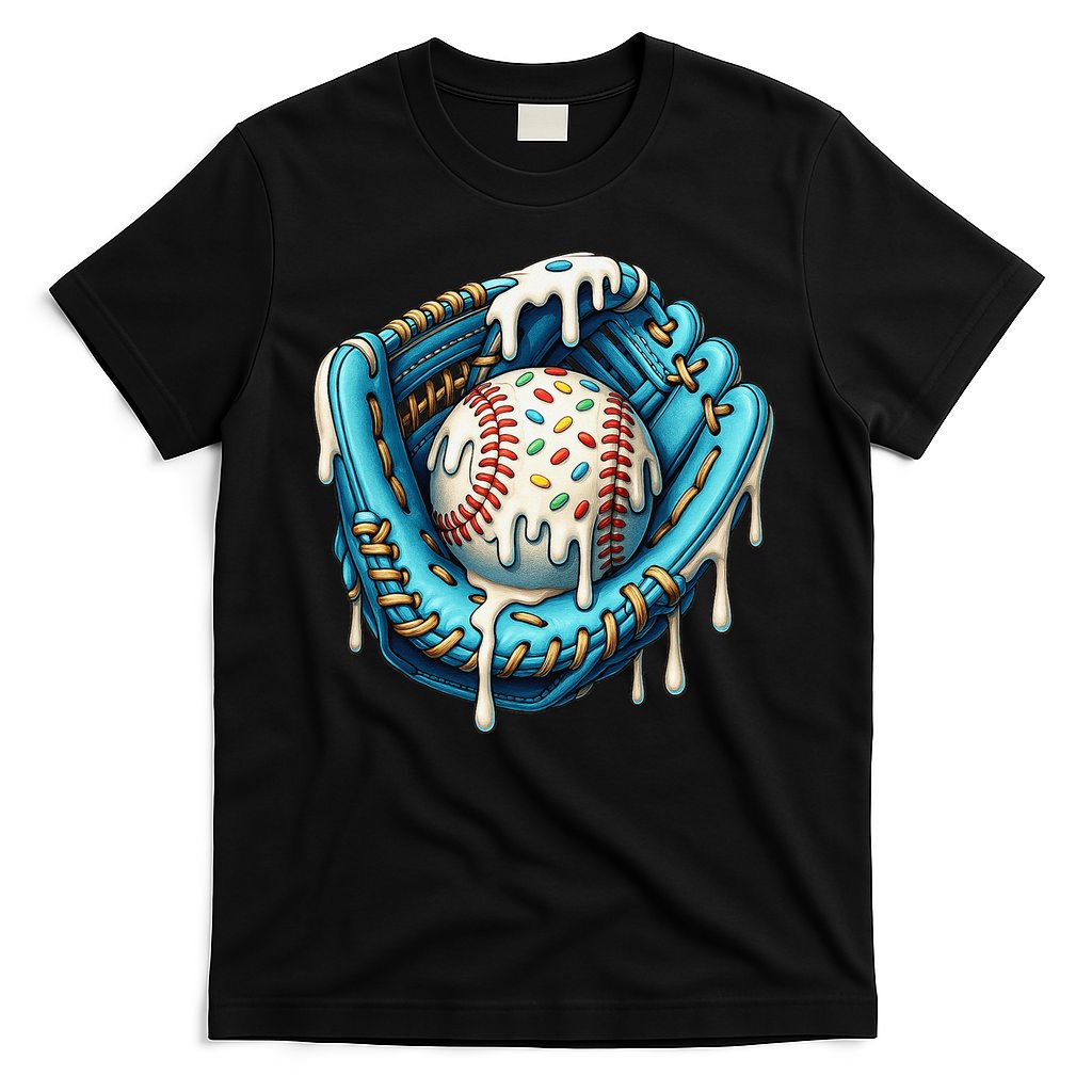 Baseball Drip Home Plate Ice Cream Respect The Drip T-Shirt