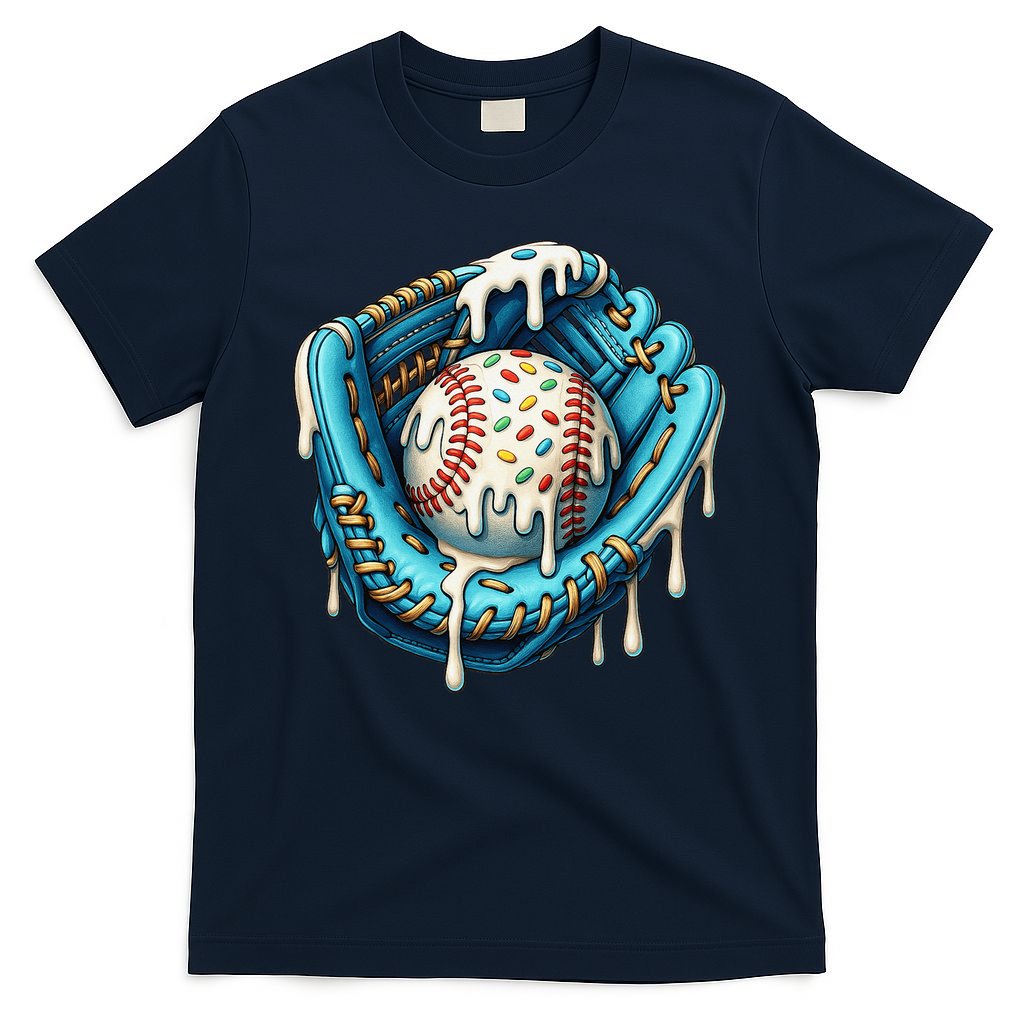 Baseball Drip Home Plate Ice Cream Respect The Drip T-Shirt