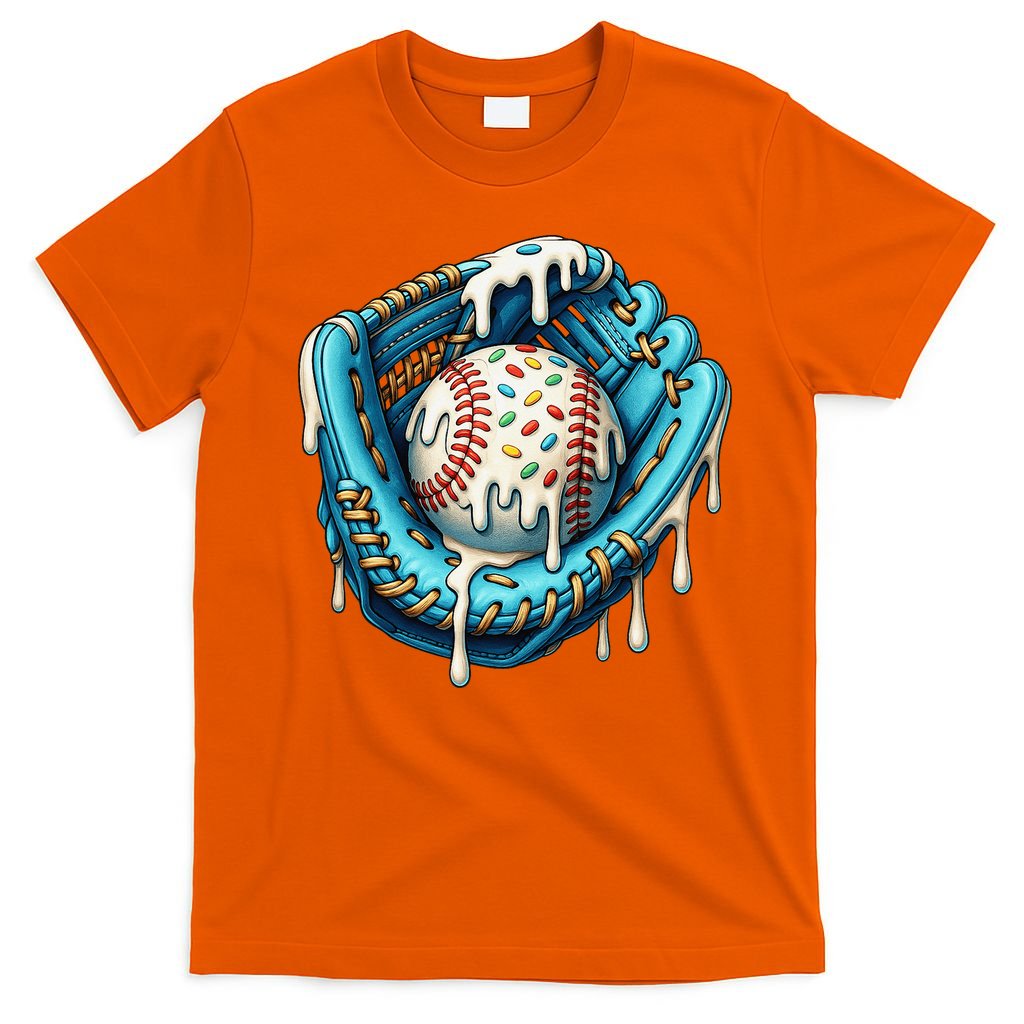 Baseball Drip Home Plate Ice Cream Respect The Drip T-Shirt