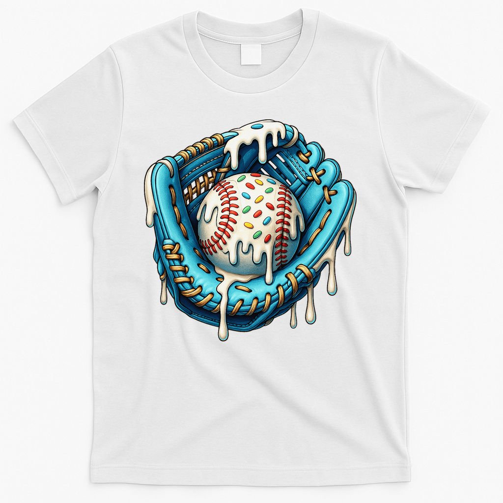 Baseball Drip Home Plate Ice Cream Respect The Drip T-Shirt