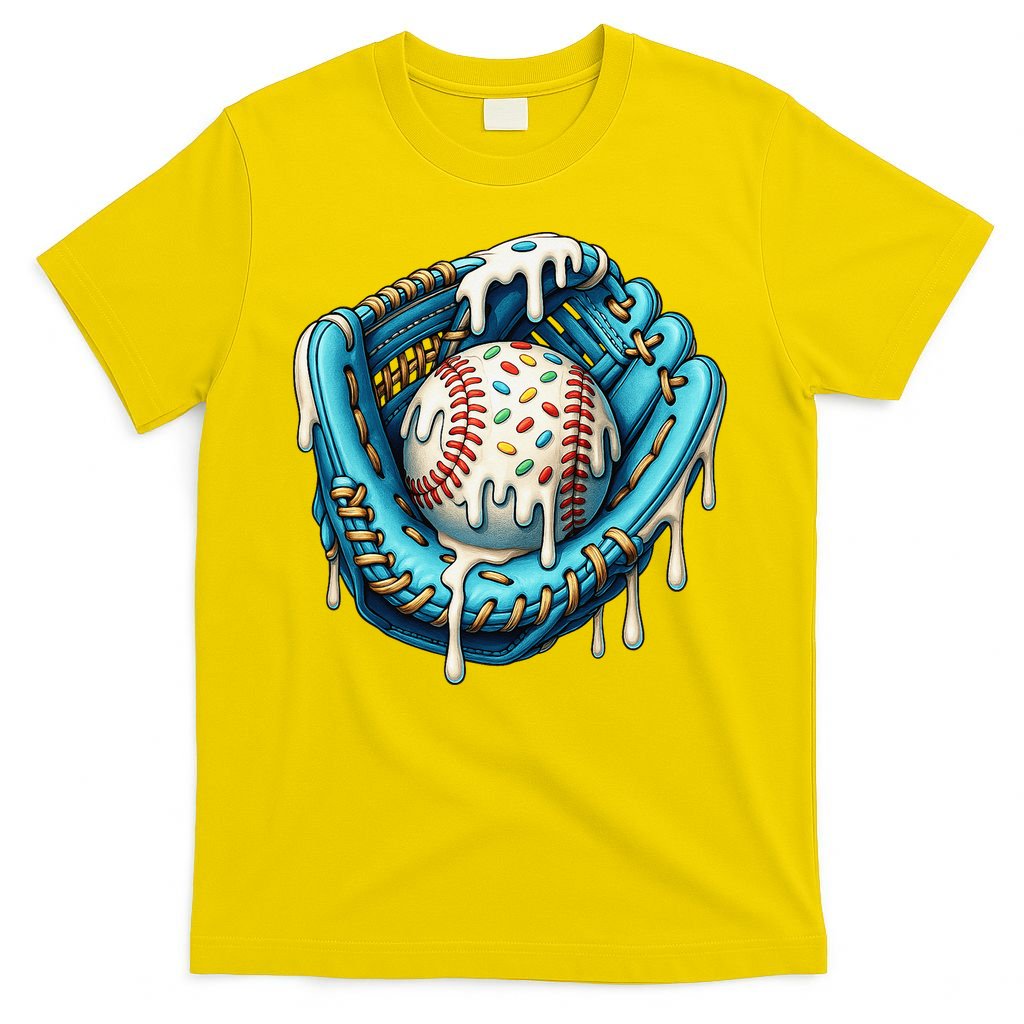 Baseball Drip Home Plate Ice Cream Respect The Drip T-Shirt