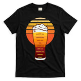 Beer Diversity In A Beer Glass With Foam Retro Beer Types T-Shirt