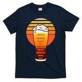 Beer Diversity In A Beer Glass With Foam Retro Beer Types T-Shirt