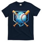 Baseball Dripping Ice Cream Drip Baseball T-Shirt