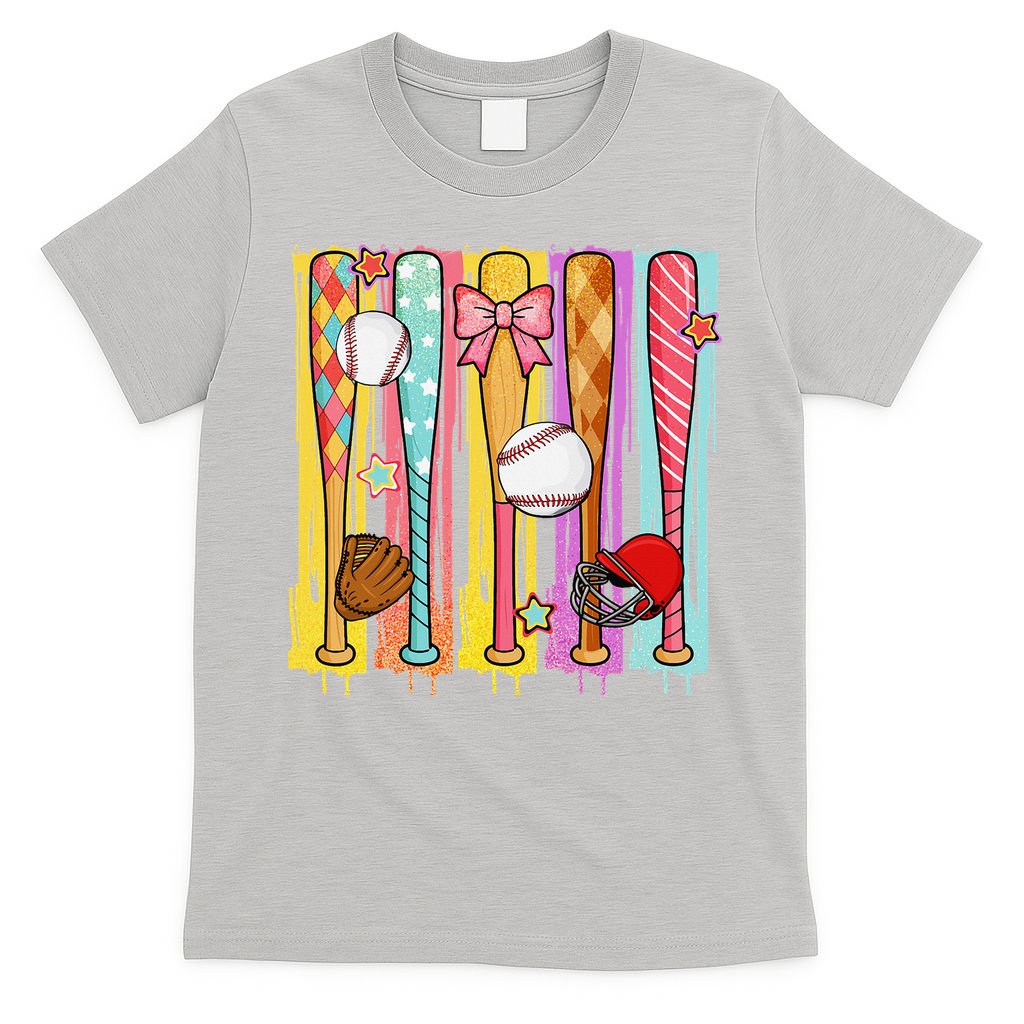 Baseball Dripping Ice Cream Drip Baseball Season T-Shirt