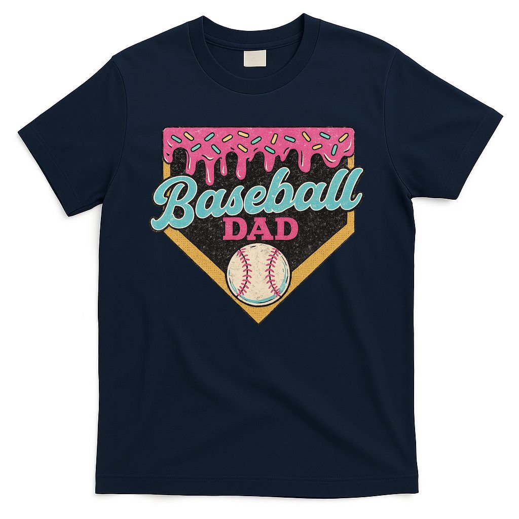 Baseball Dad Ice Cream Drip T-Shirt