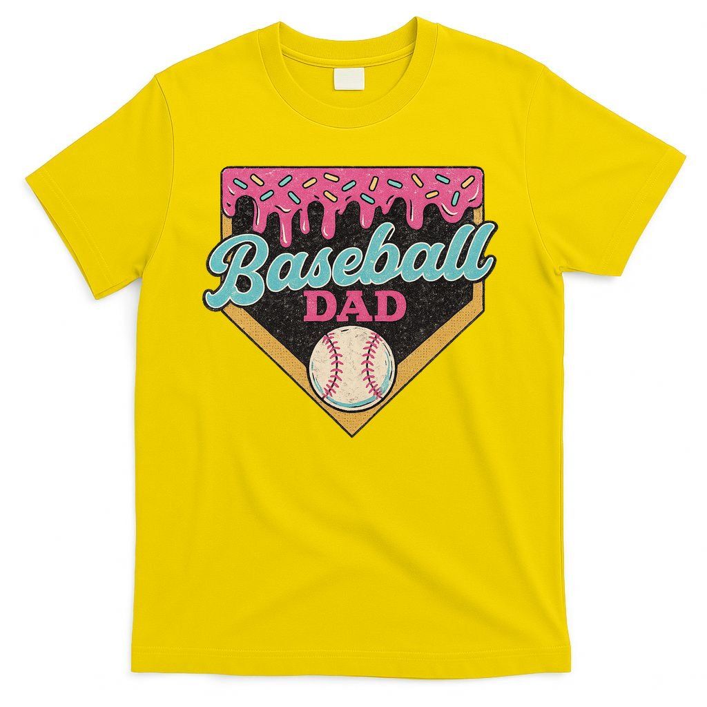 Baseball Dad Ice Cream Drip T-Shirt