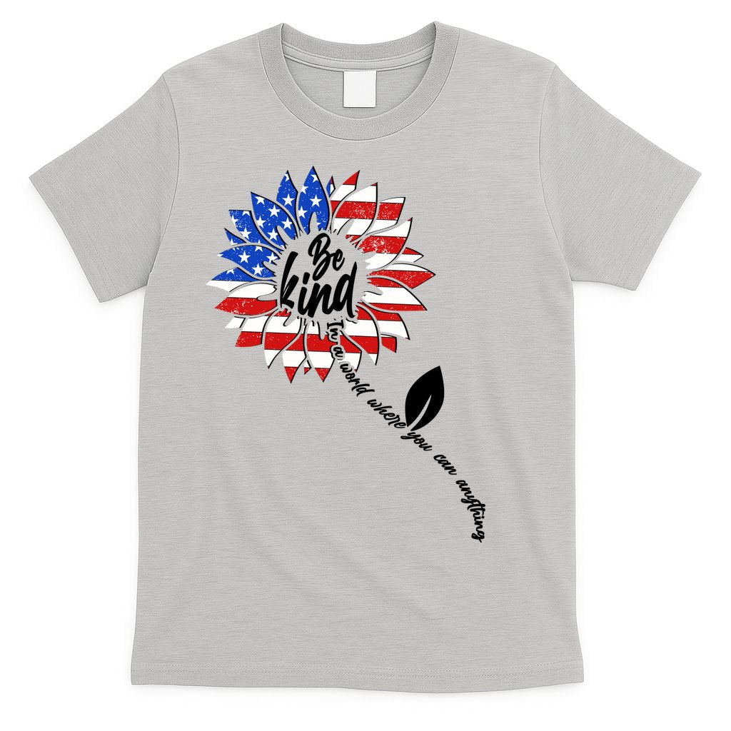 Be Kind USA American Sunflower T-Shirt