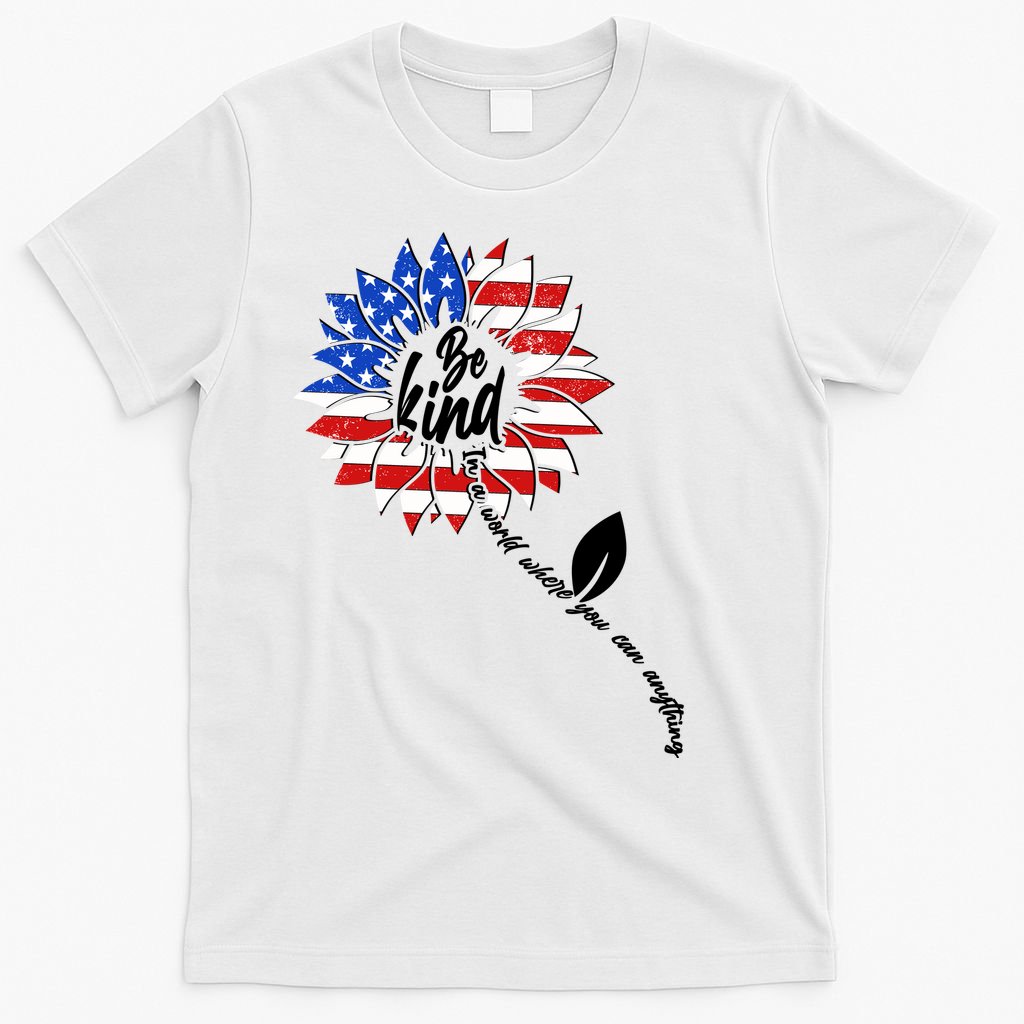 Be Kind USA American Sunflower T-Shirt