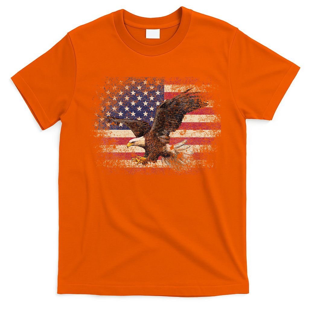 Bald Eagle 4th Of July Christmas Gift American Flag Country T-Shirt