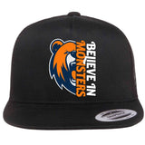 Believe In Monsters Chicago Football Flat Bill Trucker Hat