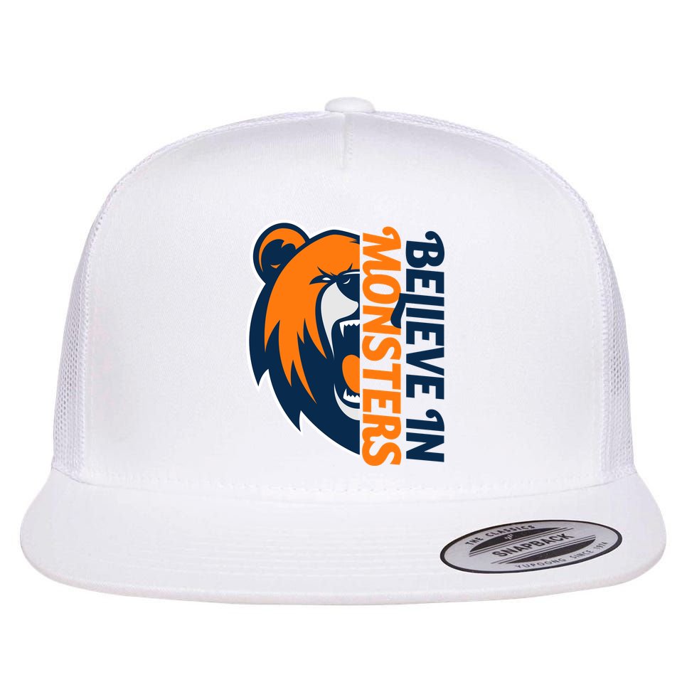 Believe In Monsters Chicago Football Flat Bill Trucker Hat