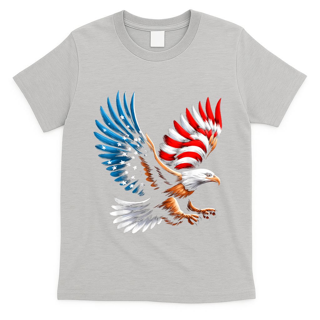 Bald Eagle & Patriotic American Flag 4th Of July T-Shirt