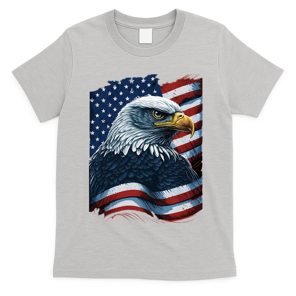 Bald Eagle Proud Patriotic American US Flag 4th Of July T-Shirt