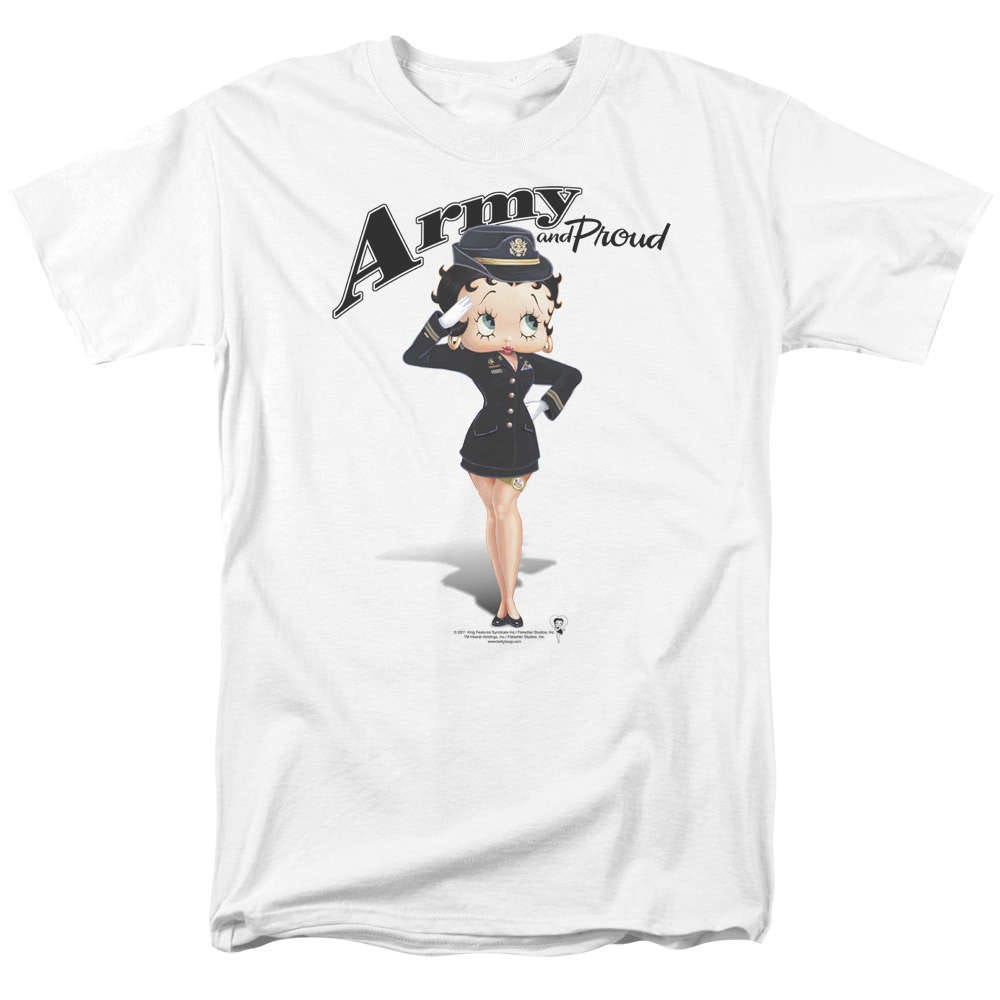 Betty Boop USA Army and Proud T-Shirt