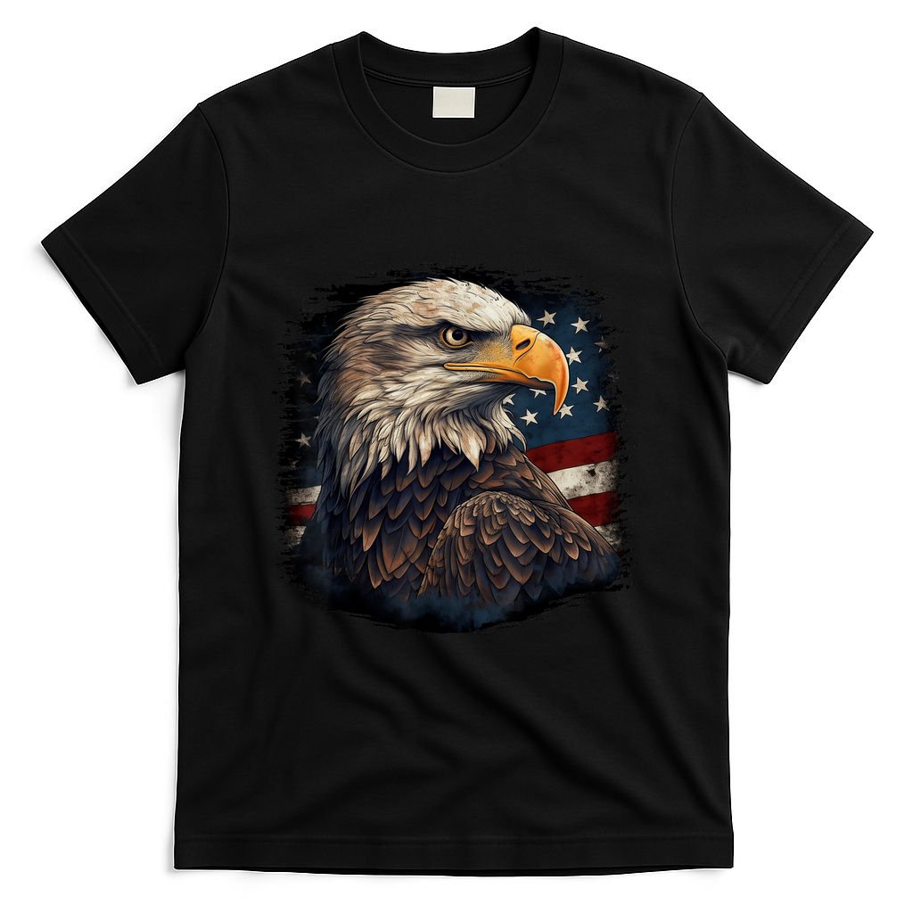 Bald Eagle Us American Flag 4th Of July Proud Patriotic T-Shirt