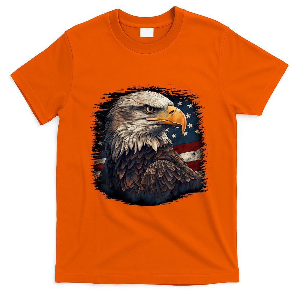 Bald Eagle Us American Flag 4th Of July Proud Patriotic T-Shirt