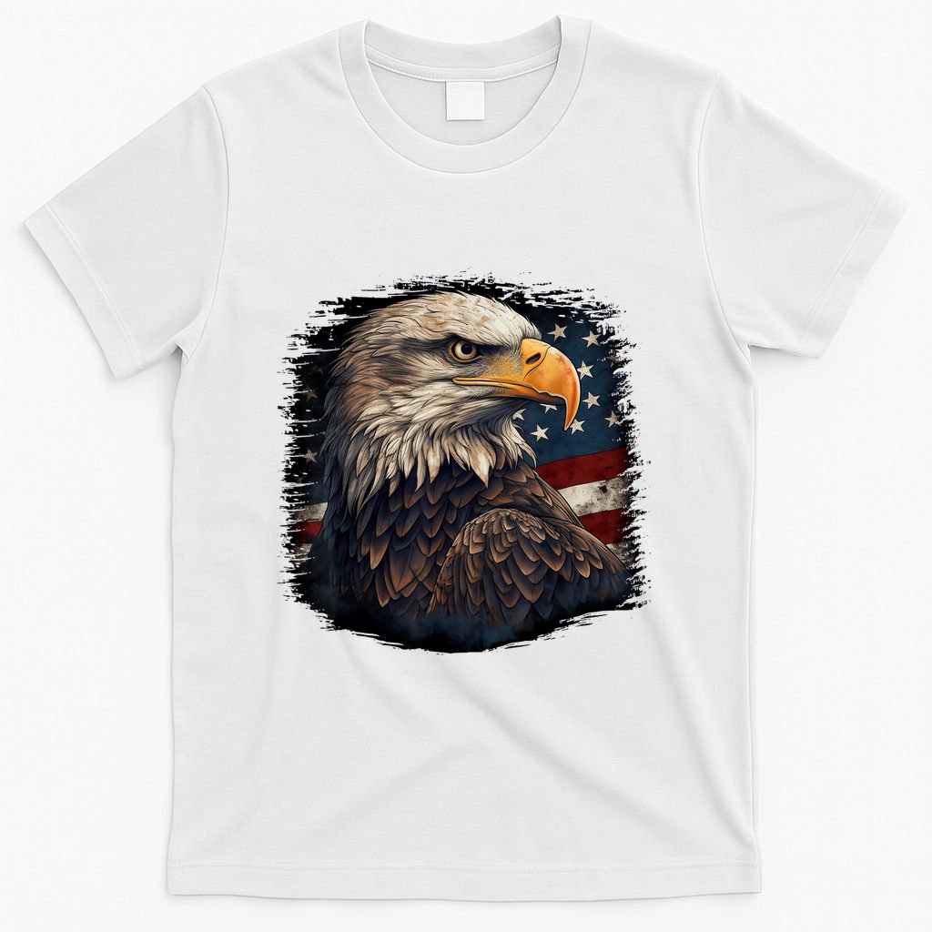 Bald Eagle Us American Flag 4th Of July Proud Patriotic T-Shirt
