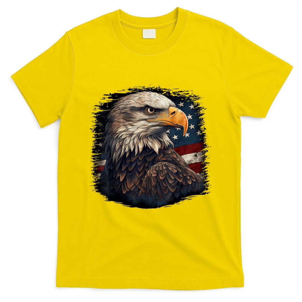 Bald Eagle Us American Flag 4th Of July Proud Patriotic T-Shirt