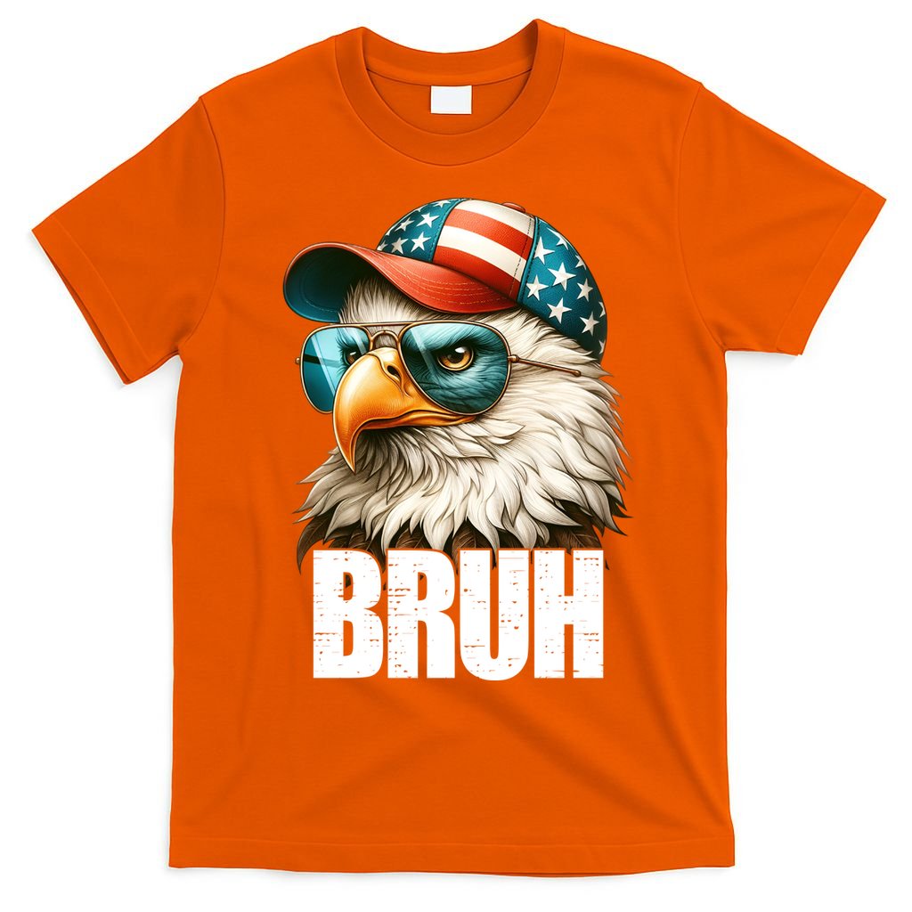 Bruh Fourth 4th Of July Eagle American Patriotic T-Shirt