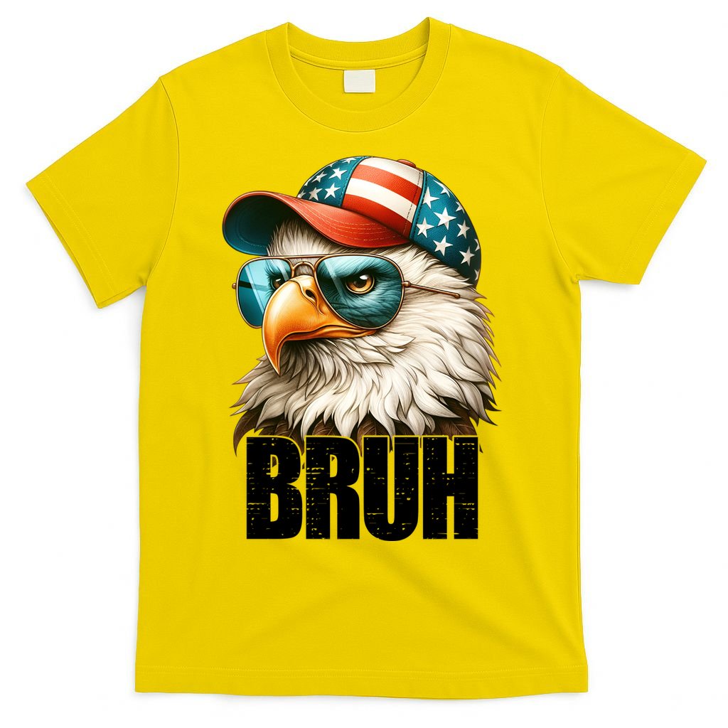 Bruh Fourth 4th Of July Eagle American Patriotic T-Shirt