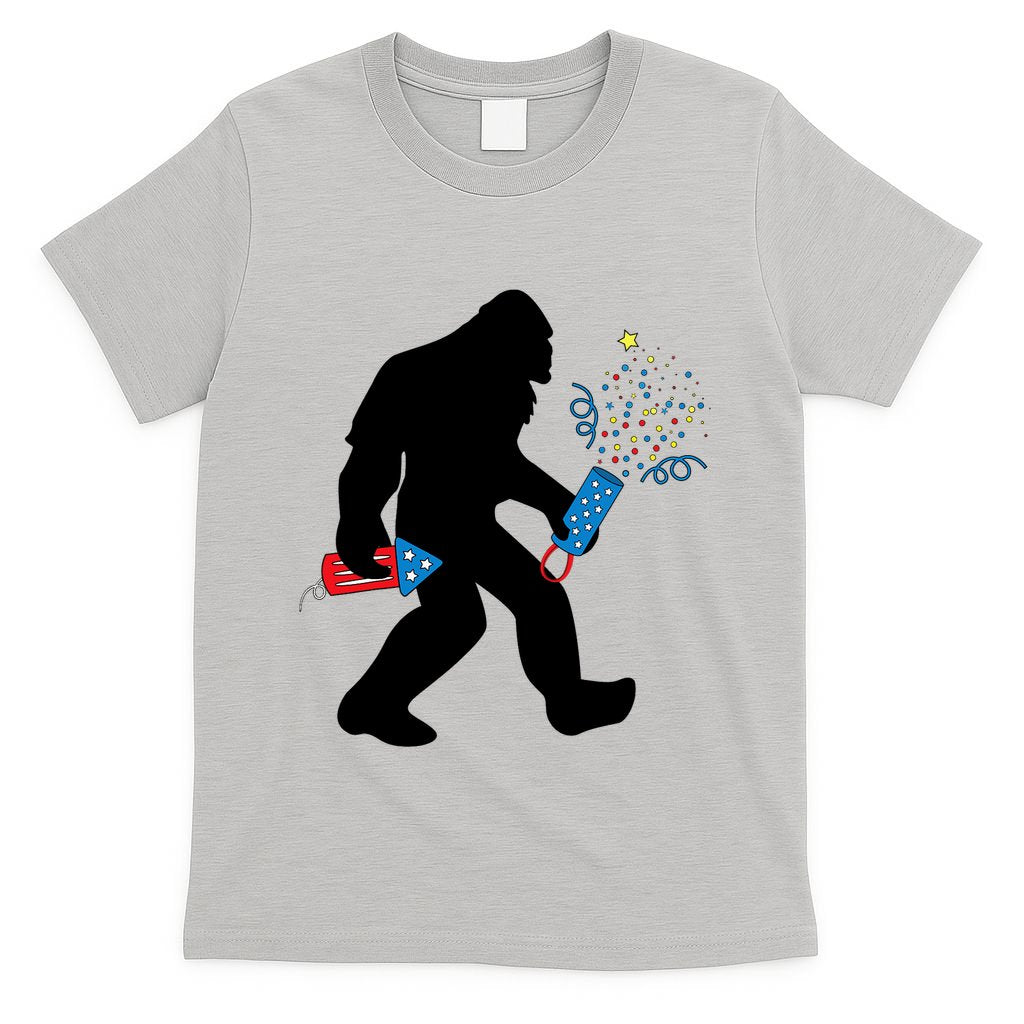 Bigfoot Fireworks 4th of July Bigfoot America  T-Shirt