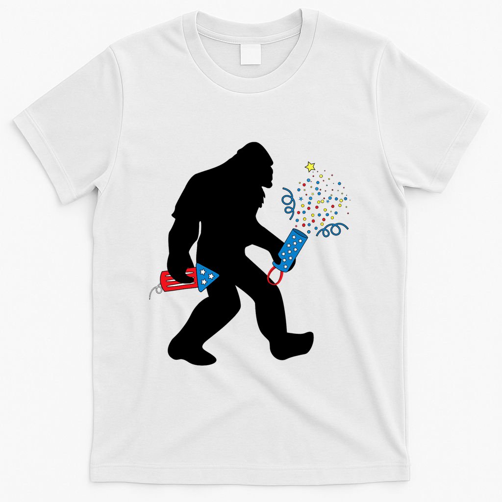 Bigfoot Fireworks 4th of July Bigfoot America  T-Shirt