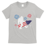 Bigfoot Fireworks Funny 4th Of July Sasquatch Patriotic T-Shirt