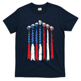 Beer Fighter Jet American Flag Usa 4th Of July Drinking Beer T-Shirt