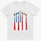 Beer Fighter Jet American Flag Usa 4th Of July Drinking Beer T-Shirt