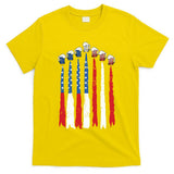 Beer Fighter Jet American Flag Usa 4th Of July Drinking Beer T-Shirt