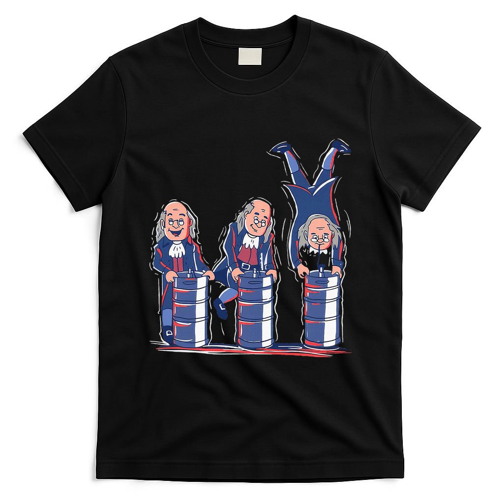 Benjamin Franklin Keg Stand Funny T-Shirt