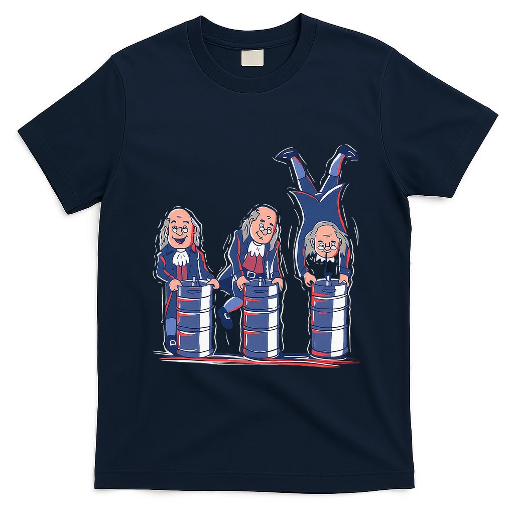 Benjamin Franklin Keg Stand Funny T-Shirt