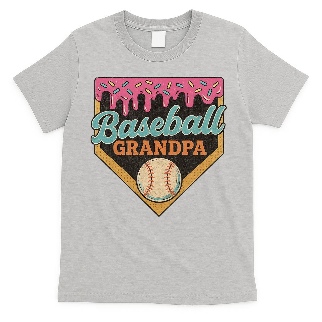 Baseball Grandpa Ice Cream Drip T-Shirt