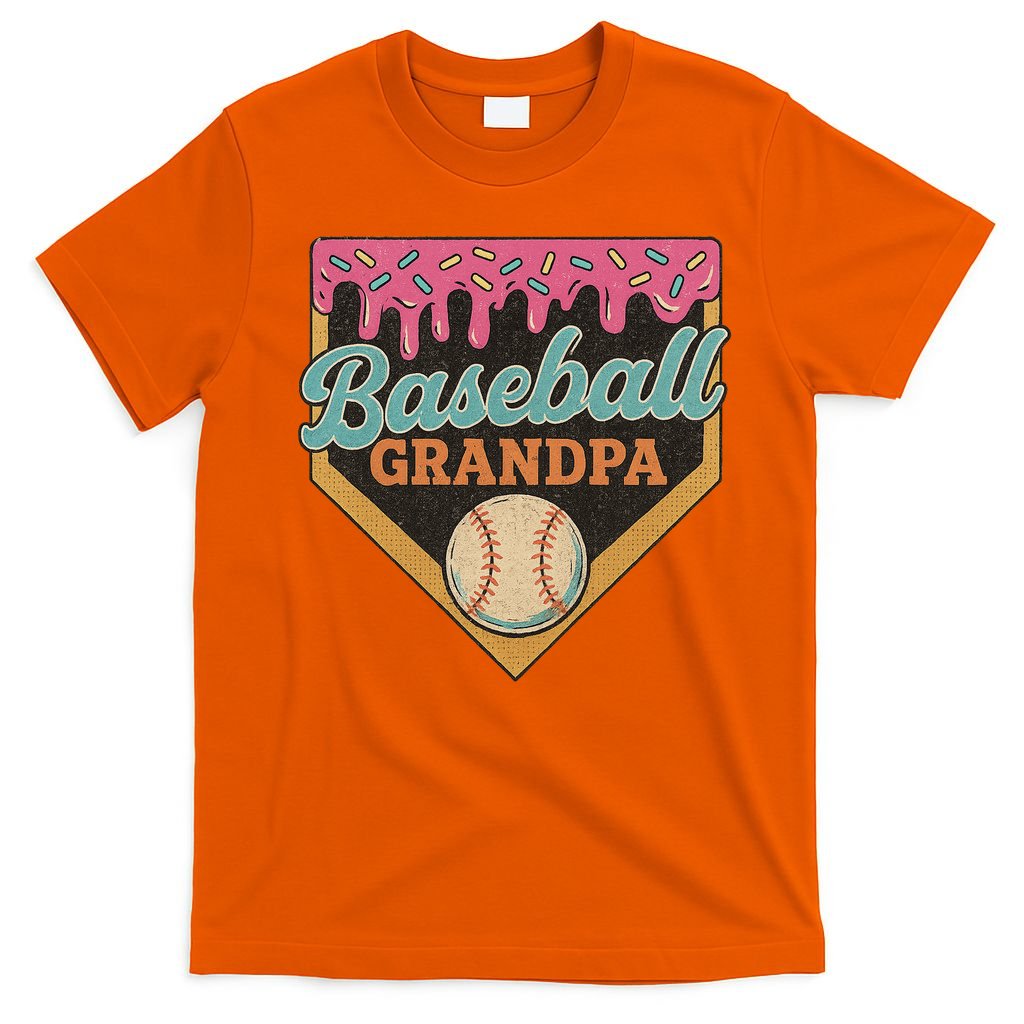 Baseball Grandpa Ice Cream Drip T-Shirt