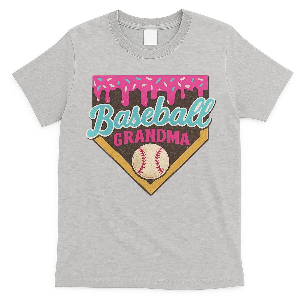 Baseball Grandma Ice Cream Drip T-Shirt