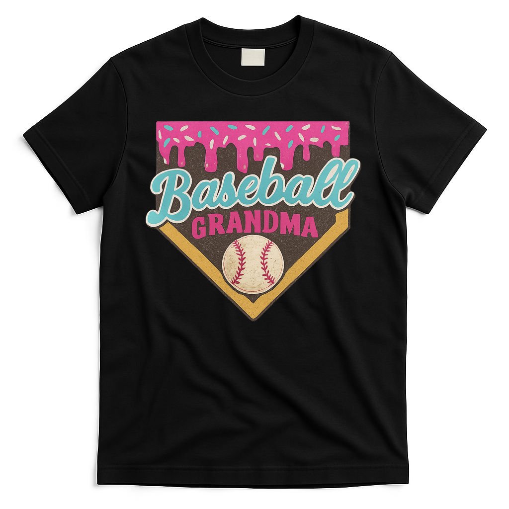 Baseball Grandma Ice Cream Drip T-Shirt