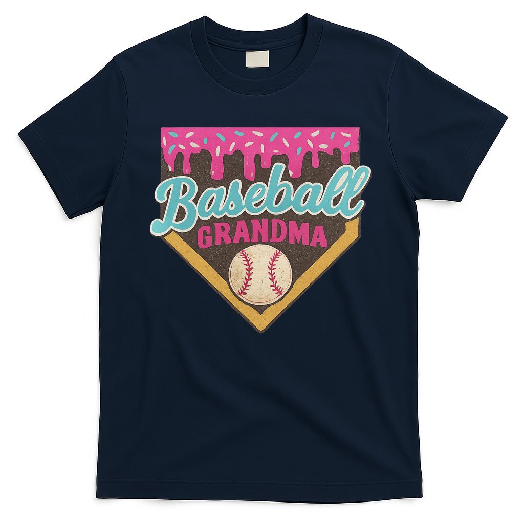 Baseball Grandma Ice Cream Drip T-Shirt