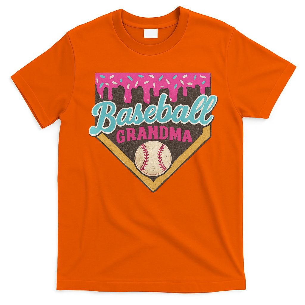 Baseball Grandma Ice Cream Drip T-Shirt