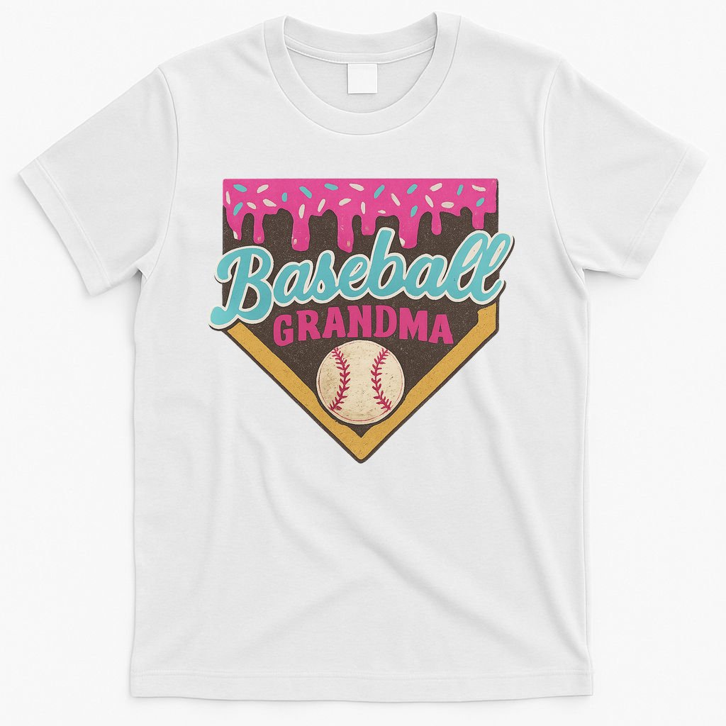 Baseball Grandma Ice Cream Drip T-Shirt