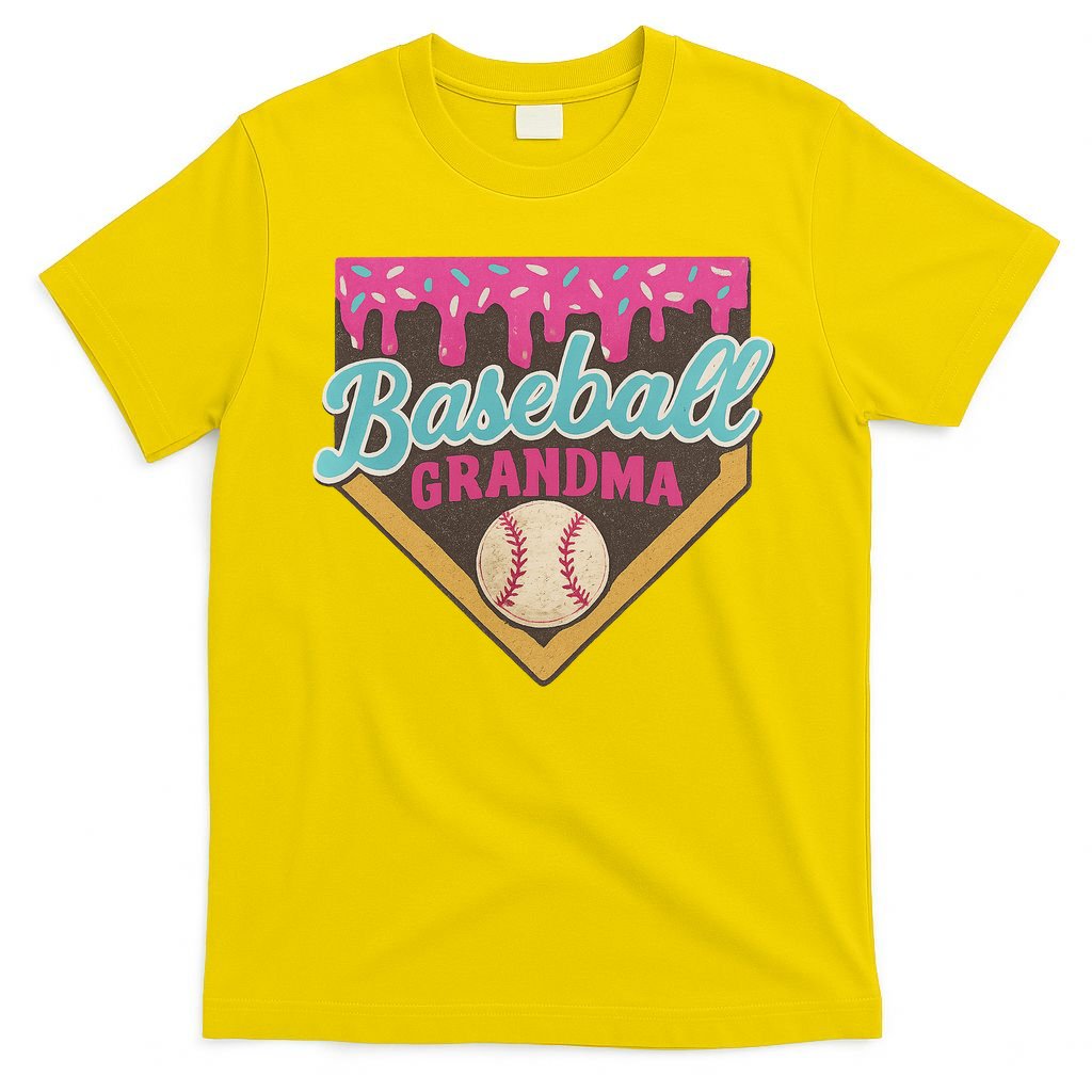 Baseball Grandma Ice Cream Drip T-Shirt