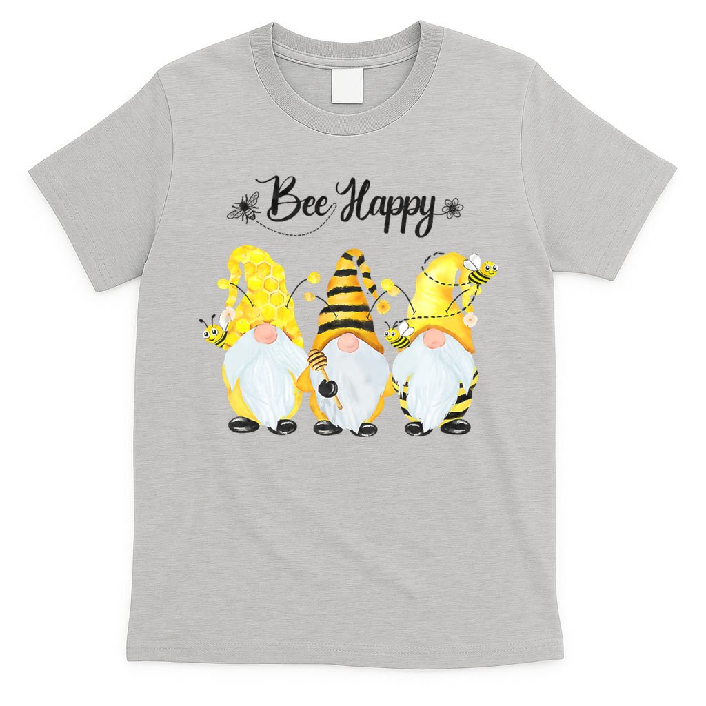Bee Happy Bee Gnome Spring T-Shirt