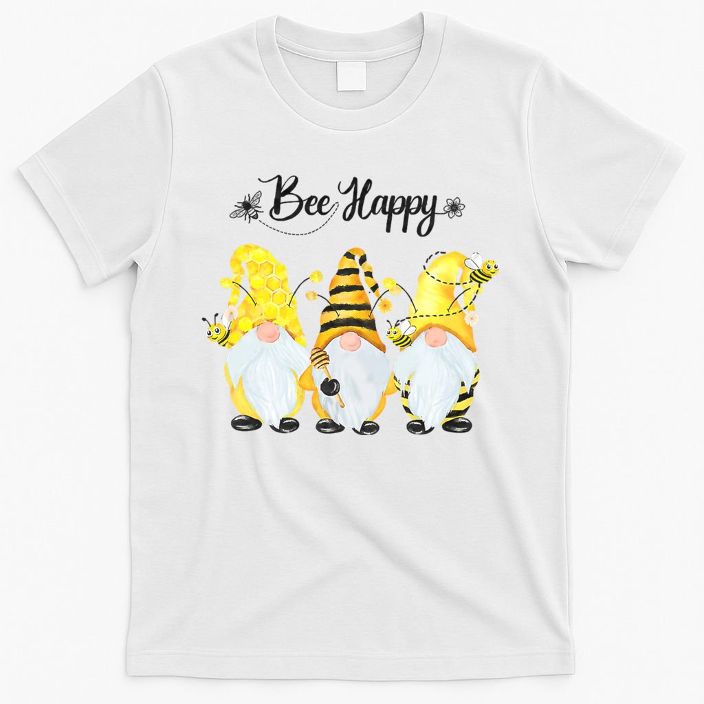 Bee Happy Bee Gnome Spring T-Shirt