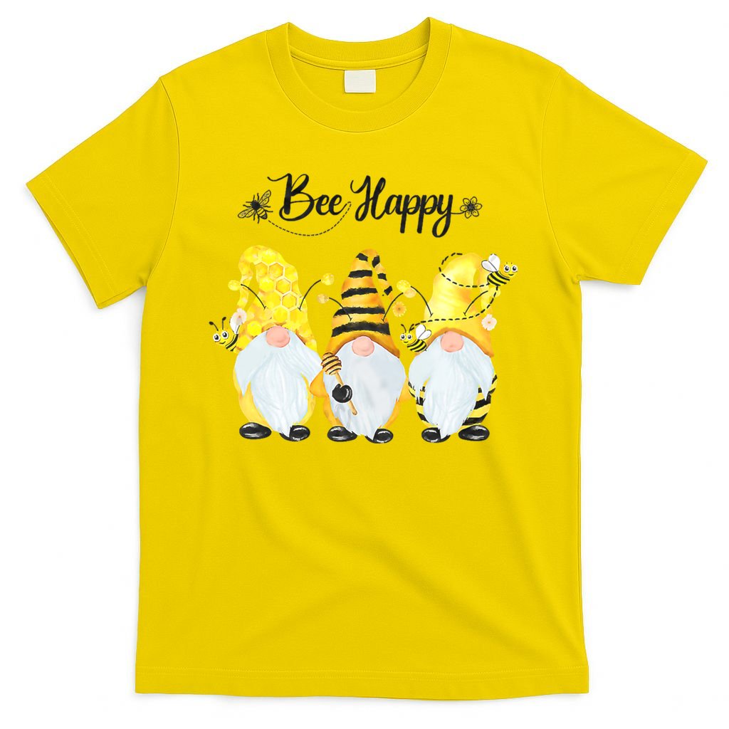 Bee Happy Bee Gnome Spring T-Shirt