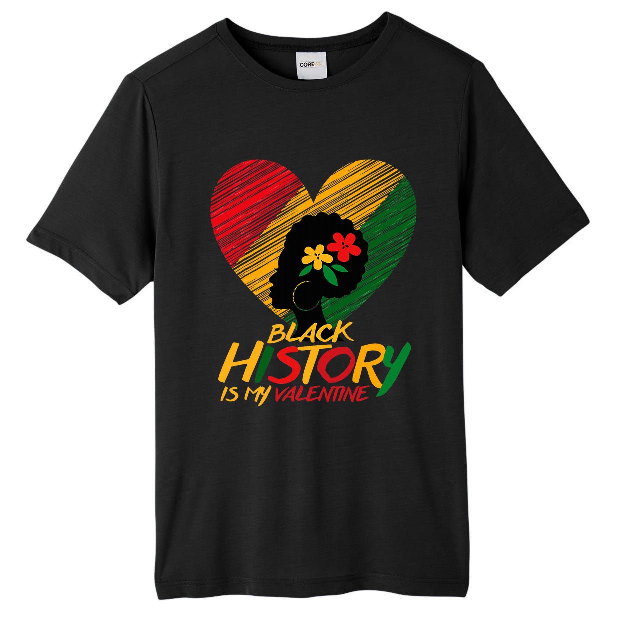 Black History Month Is My Valentine Tall Fusion ChromaSoft Performance T-Shirt