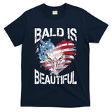 Bald Is Beautiful 4th Of July Independence Day America Eagle T-Shirt