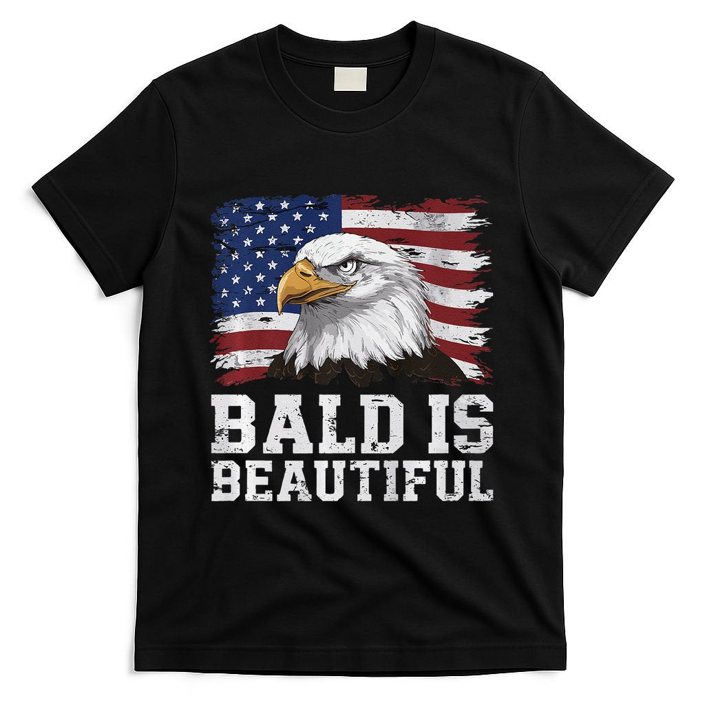 Bald Is Beautiful 4th Of July Independence Day Bald Eagle Premium T-Shirt