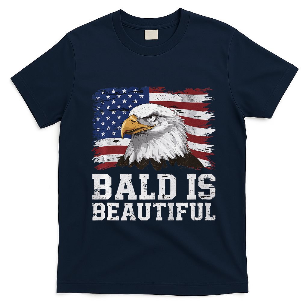Bald Is Beautiful 4th Of July Independence Day Bald Eagle Premium T-Shirt