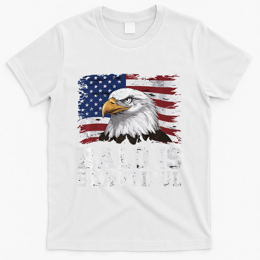 Bald Is Beautiful 4th Of July Independence Day Bald Eagle Premium T-Shirt